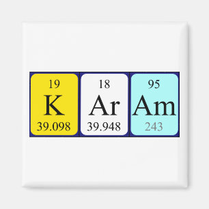 Karam Periodisk magnet bord namn
