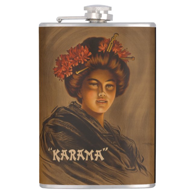 Karama: Japansk Romantik Geisha Skådespelerska Fickplunta (Framsidan)