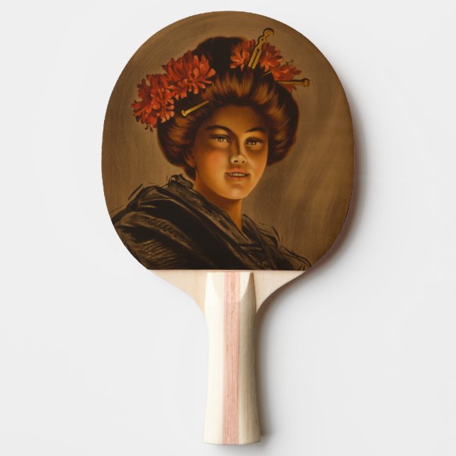 Karama: Japansk Romantik Geisha Skådespelerska Pingisracket (Framsidan)