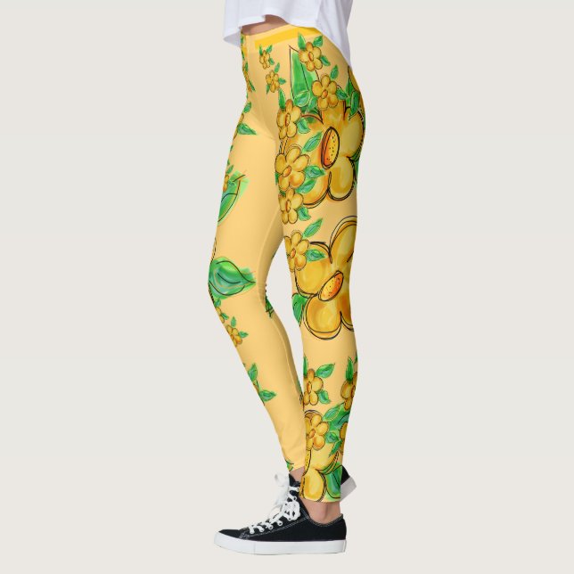 Karameliserad Gult Leggings (Vänster)