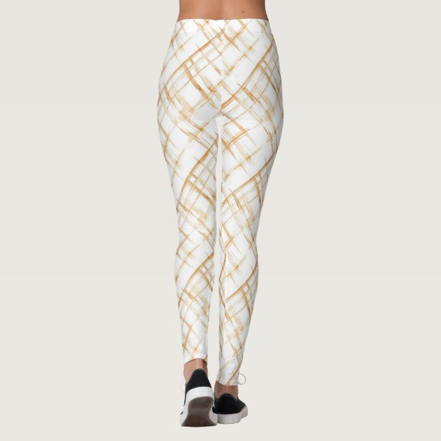Karamell Candy Ränder Leggings (Baksida)
