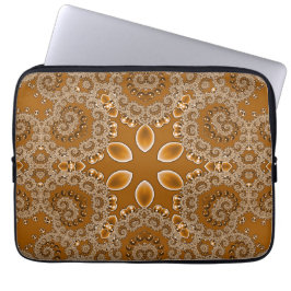 Karamell Fraktal Spets Laptop Fodral