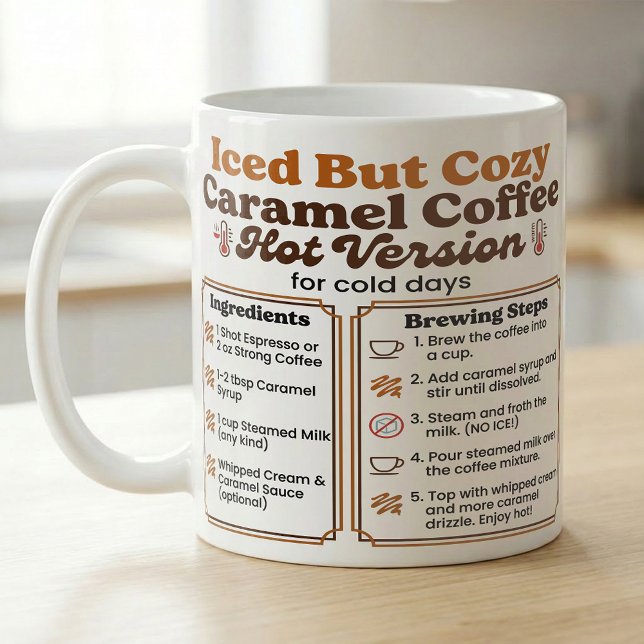 Karamell Latte Recept Iced Men Mysigt Kaffemugg (Skapare uppladdad)