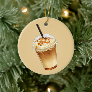 Karamell & Nötter Iced Coffee Julgransprydnad Keramik