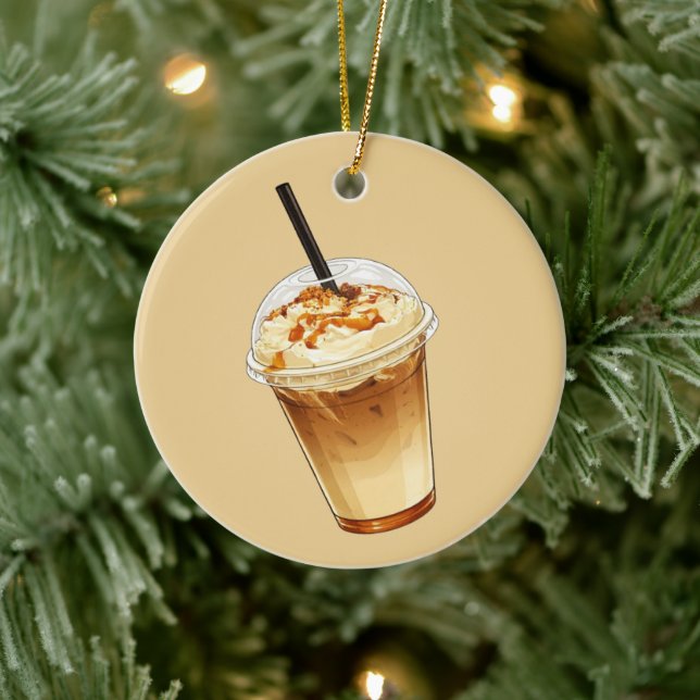 Karamell & Nötter Iced Coffee Julgransprydnad Keramik (Träd)