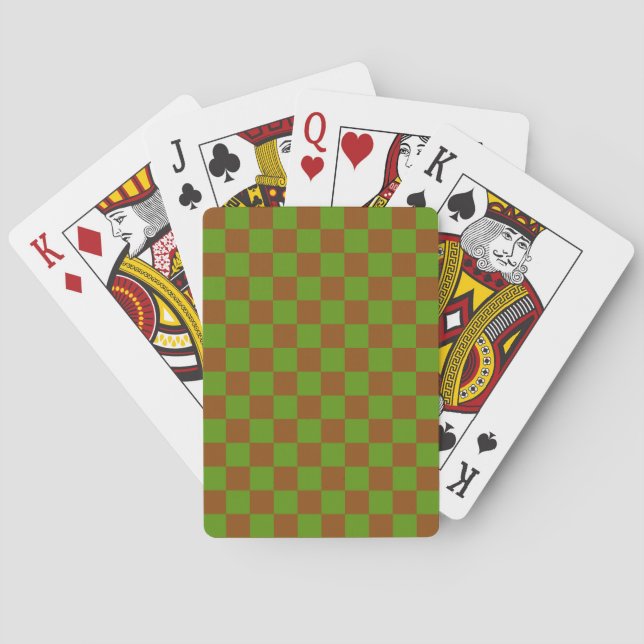 Karamelläpple-rutigt brädmönster casinokort (Baksidan)