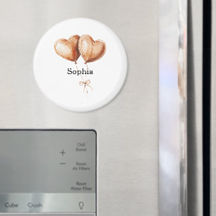 Karamellhjärtballonger magnet