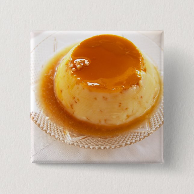 Karamellpudding av sockerkulör med sockerkulör knapp (Framsida)
