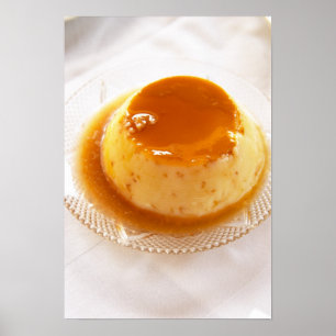 Karamellpudding av sockerkulör med sockerkulör poster