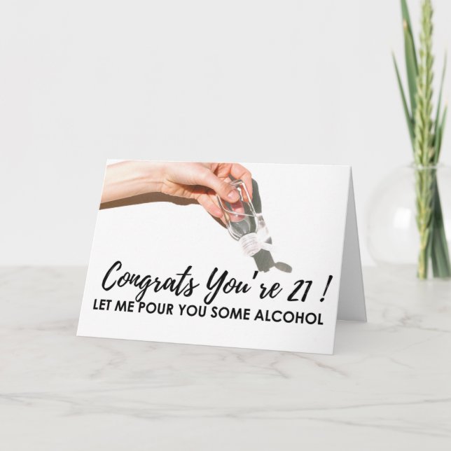 Karantän 21 födelsedagskort Funny Hand Sanitizer Kort (Framsida)