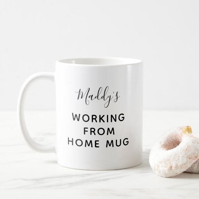 Karantän från Home Personlig Namn Kaffemugg (Med munk)
