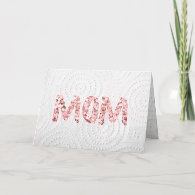 Karantän Glitter Mor dagskort är ynligt Kort (Framsida)