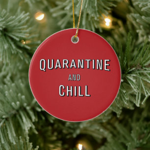 Karantän och chili julgransprydnad keramik