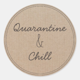 Karantän och chili | Stanna hemma Runt Klistermärke