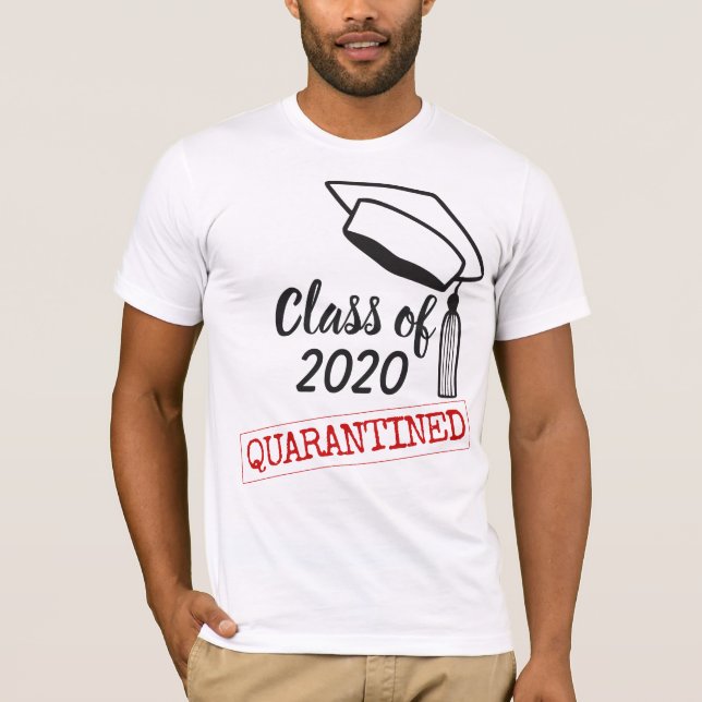 Karantänklass 2020 examensmössa tofs t shirt (Framsida)