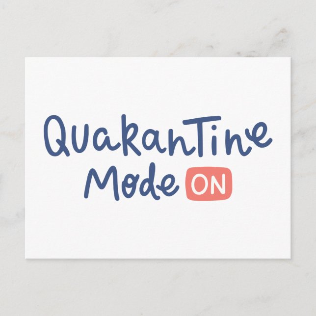 Karantänläge på vykort (Framsida)