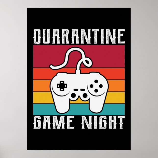 Karantänmatchens natt, roligt spel, videospel poster (Framsidan)