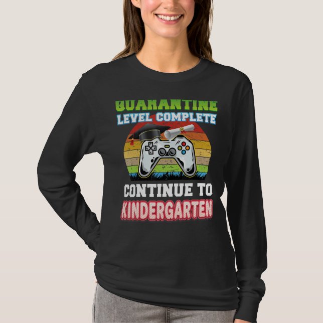 Karantännivån är klar Fortsätt till Kindergarten T Shirt (Framsida)