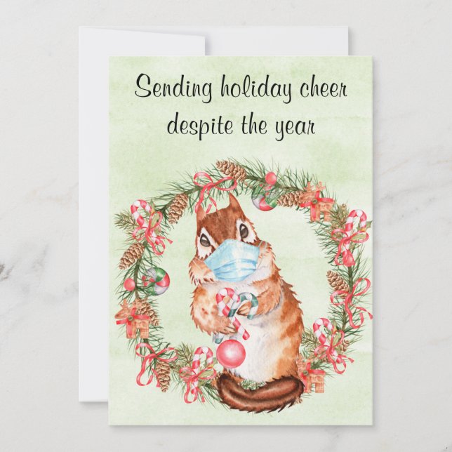 karantänsändande Helgdag Cheer trots år Julkort (Framsida)