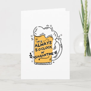 Karantänska dryck Miss You Greeting Card Kort