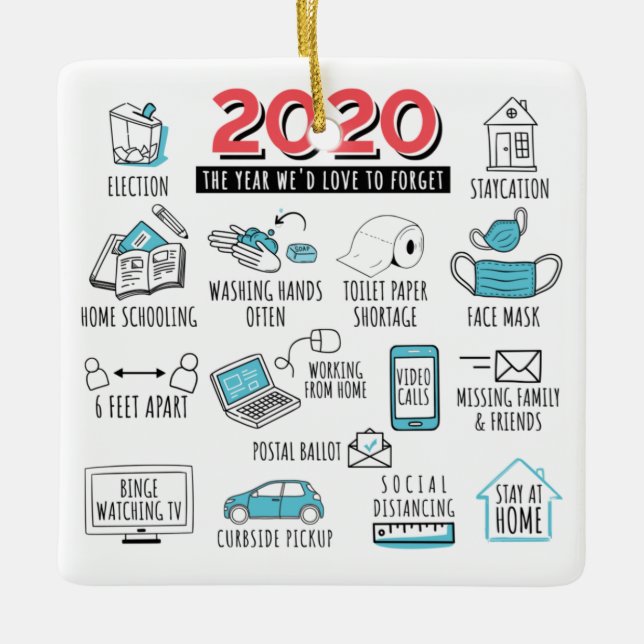 Karantänska julfinalen 2020 julgransprydnad keramik (Framsida)