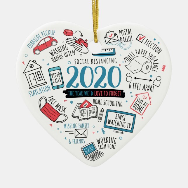 Karantänska julfinalen 2020 julgransprydnad keramik (Framsidan)