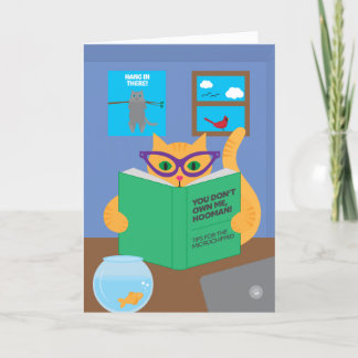 Karantänskt gratulationskort för katter kort