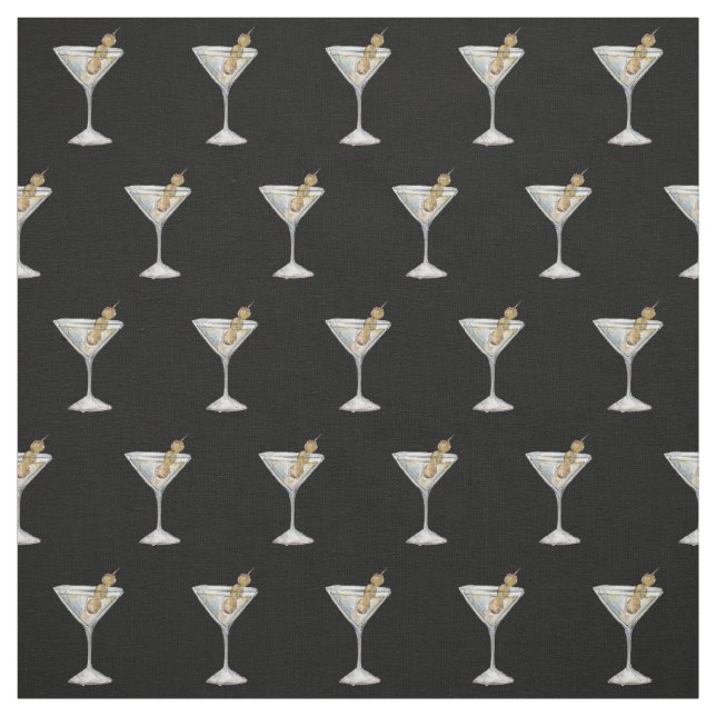 Karantini Cocktail Mönster Ansikte Mask Black Tyg (Provkarta)