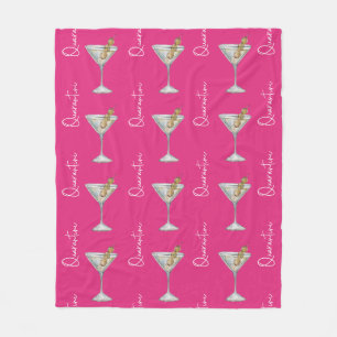 Karantini Cocktail Mönster Rosa Changable Färger Fleecefilt
