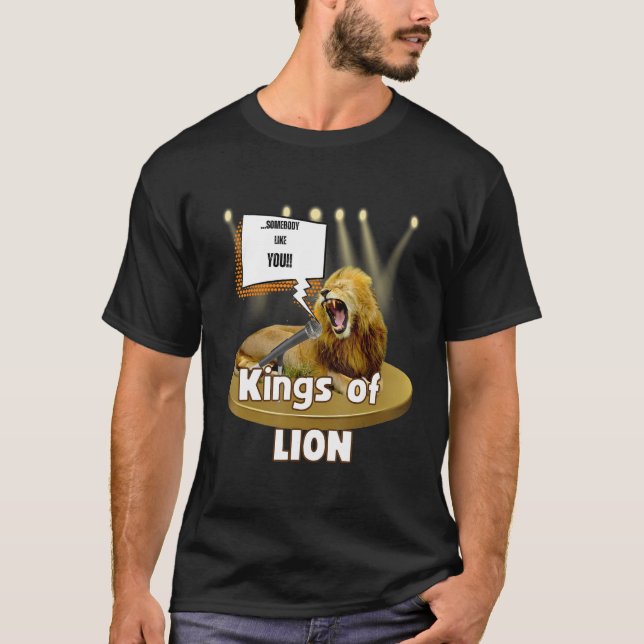 Karaoke Animals Sjunga KUNG of LEJON T Shirt (Framsida)