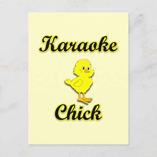 Karaoke Chick Vykort (Framsida)
