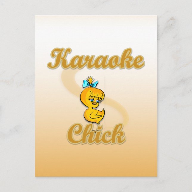 Karaoke Chick Vykort (Framsida)