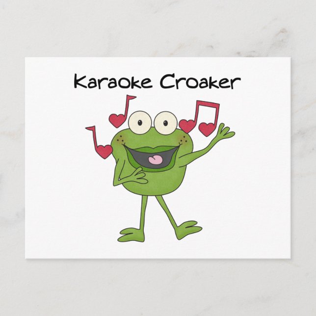 Karaoke Croaker Vykort (Framsida)