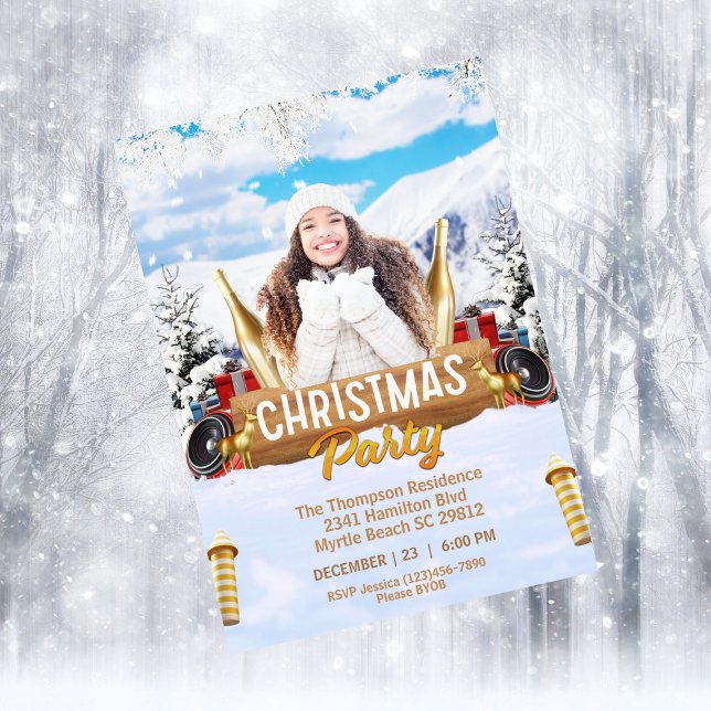 Karaoke Dance DJ Music jul Party Inbjudningar (Skapare uppladdad)