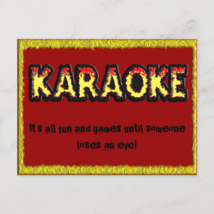 Karaoke Danger - vykort