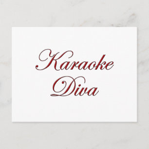 Karaoke Diva Vykort