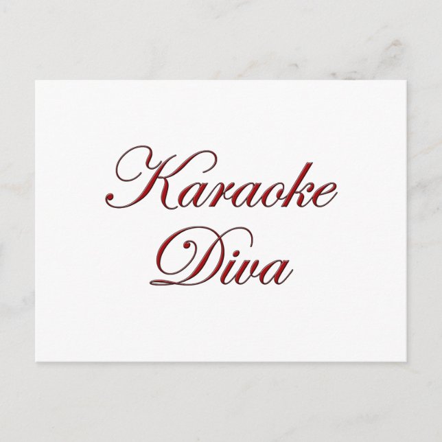 Karaoke Diva Vykort (Framsida)
