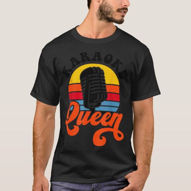 Karaoke Drottning  T Shirt (Framsida)