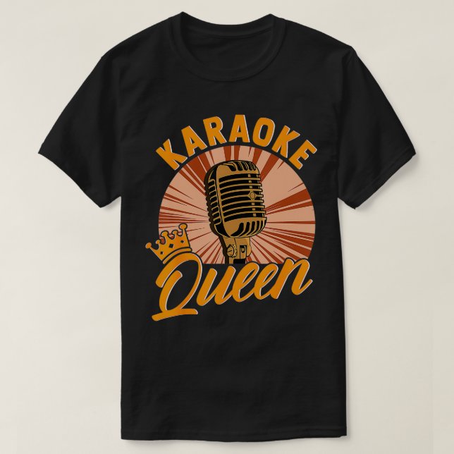 Karaoke Funny Singing Music Sång Sjunga Along Gift T Shirt (Design framsida)