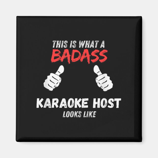 Karaoke Funny This Is What A Bad Karaoke Host Look Magnet (Framsidan)