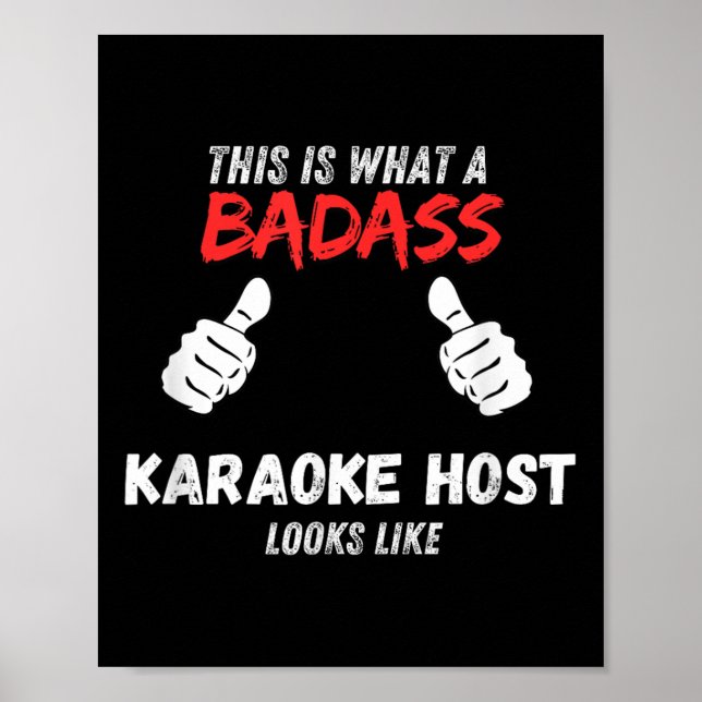 Karaoke Funny This Is What A Bad Karaoke Host Look Poster (Framsidan)