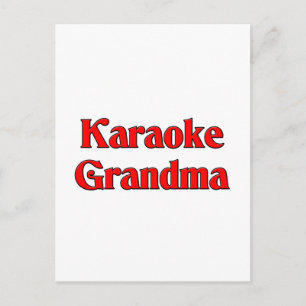 Karaoke Grandma Vykort
