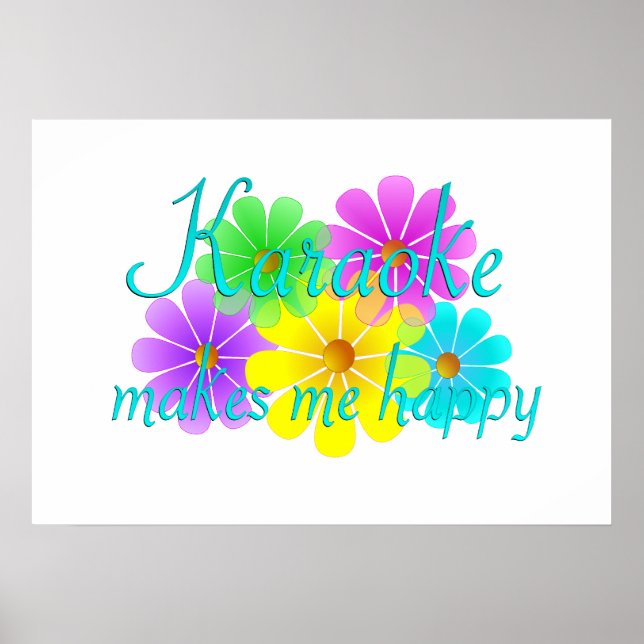 Karaoke Happiness Flowers Poster (Framsidan)