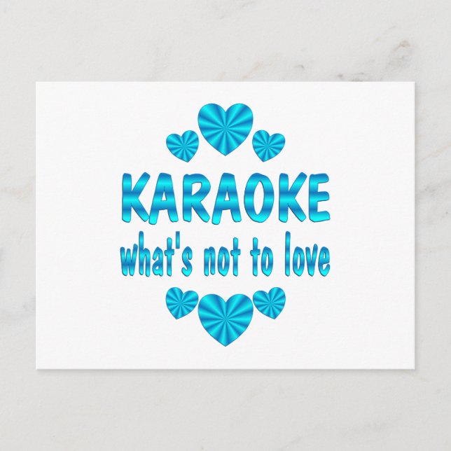 KARAOKE KÄRLEK VYKORT (Framsida)