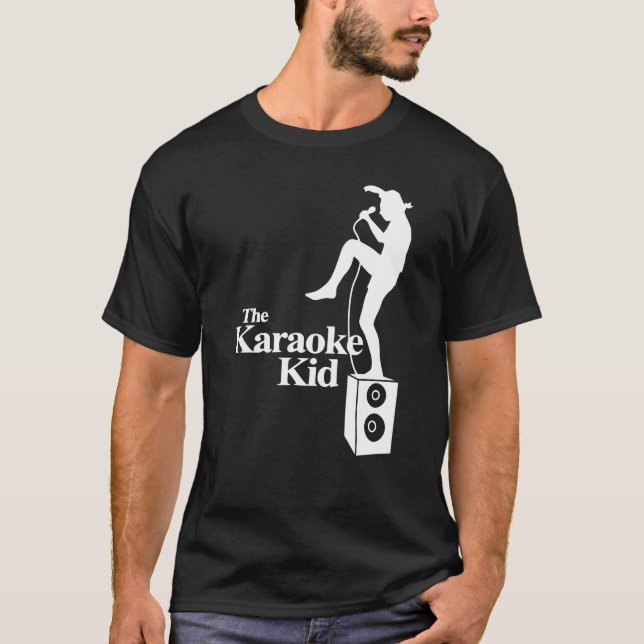 Karaoke Kid Funny Music T Shirt (Framsida)