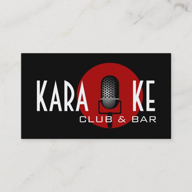 Karaoke Klubb och Pub Performance Entertainment Visitkort (Framsida)