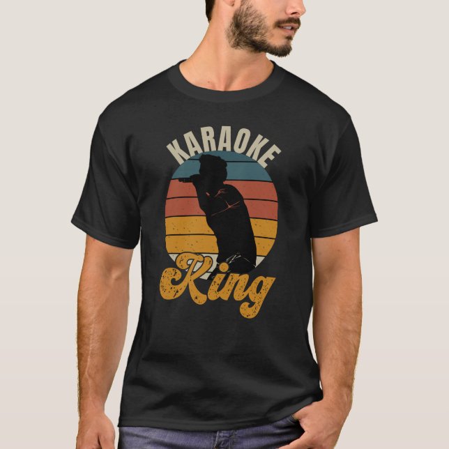 Karaoke Kung Retro T Shirt (Framsida)