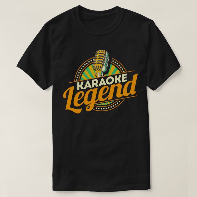 Karaoke Legend Karaoke Party Music Musician Singe T Shirt (Design framsida)