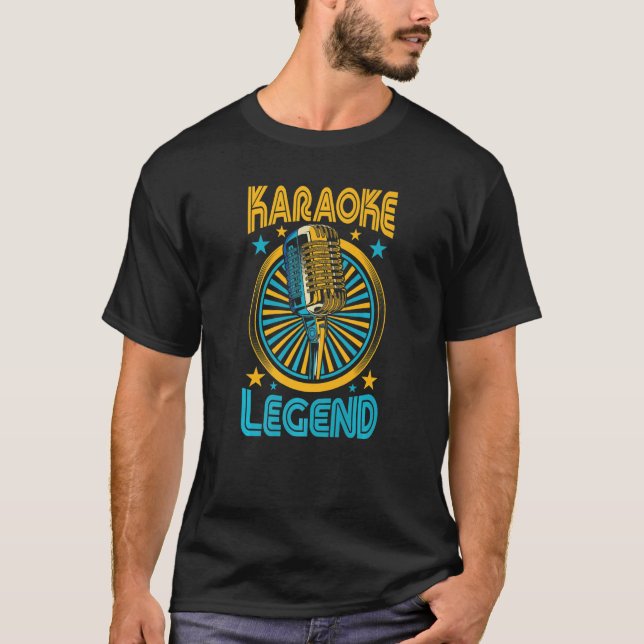 Karaoke Legend Music Lover Gift Lip Syncing Singer T Shirt (Framsida)