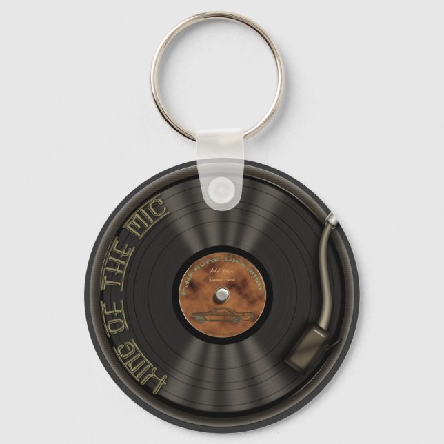 Karaoke LP Vinyl Record Keychain Nyckelring (Framsida)